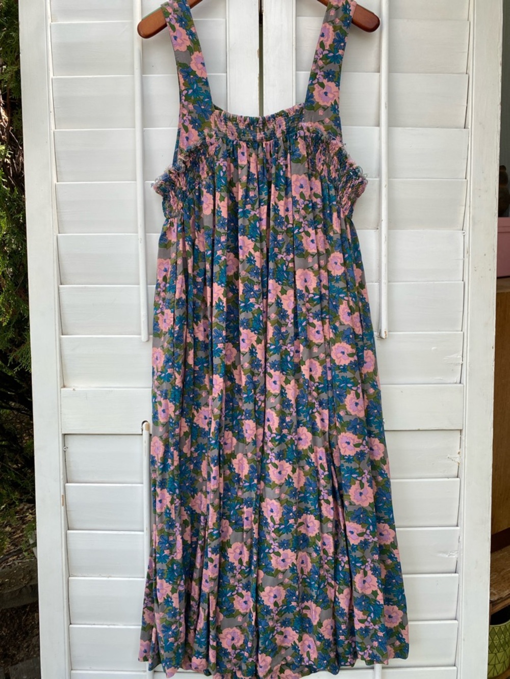 NATURAL LIFE Pink Floral Maxi Dress on Teal - Picture 2 of 5